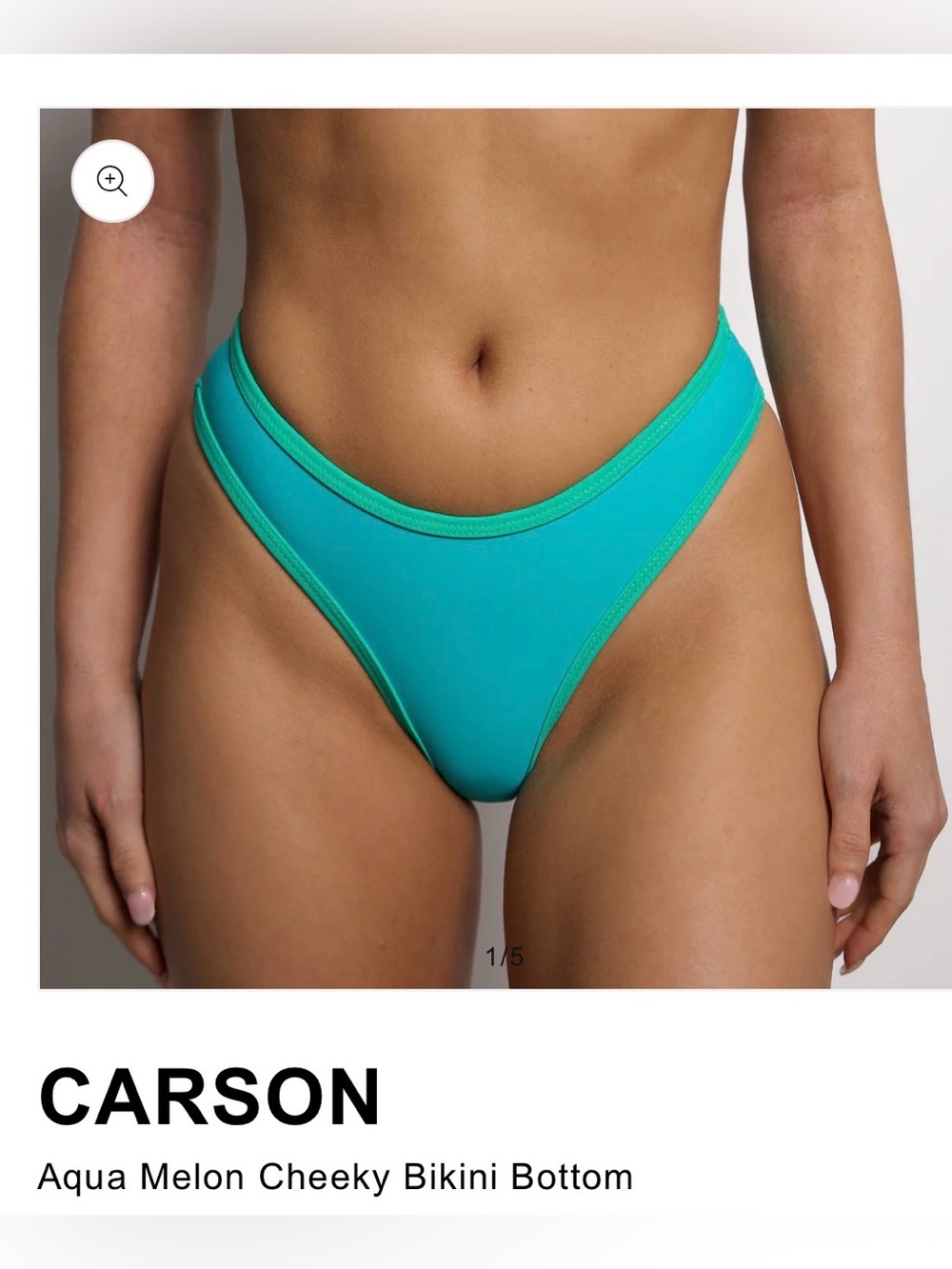 93 Play Street Aqua Melon Cheeky Bikini Bottom - L